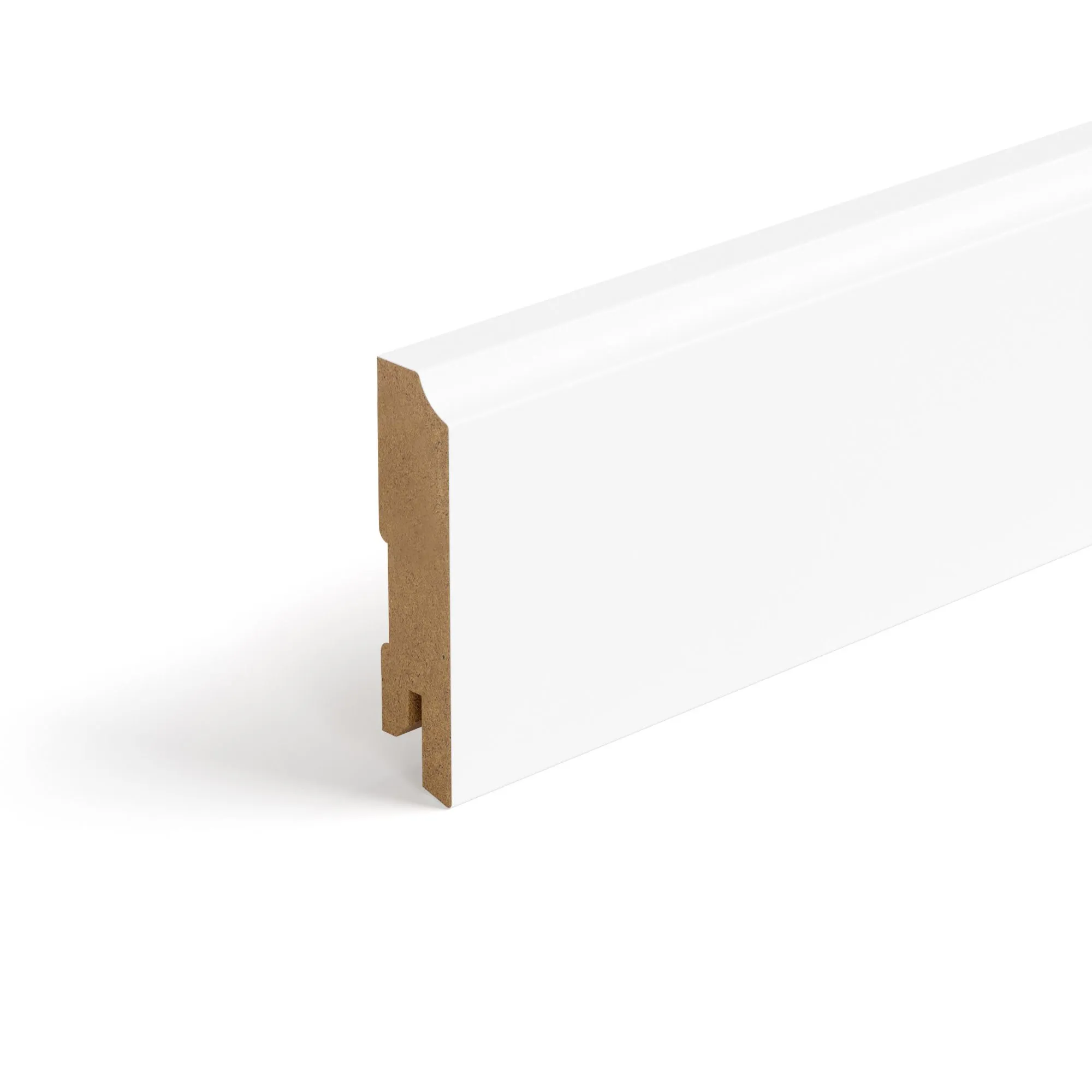 Напольный плинтус №1705 МДФ, Бархат белый, 70х16х2800 мм (2шт. уп.)